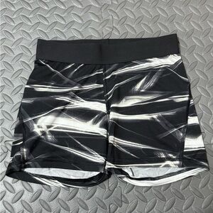 Dynamic Black and White Women's Athletic Shorts